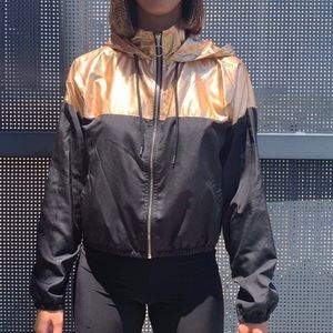 Black and gold windbreaker